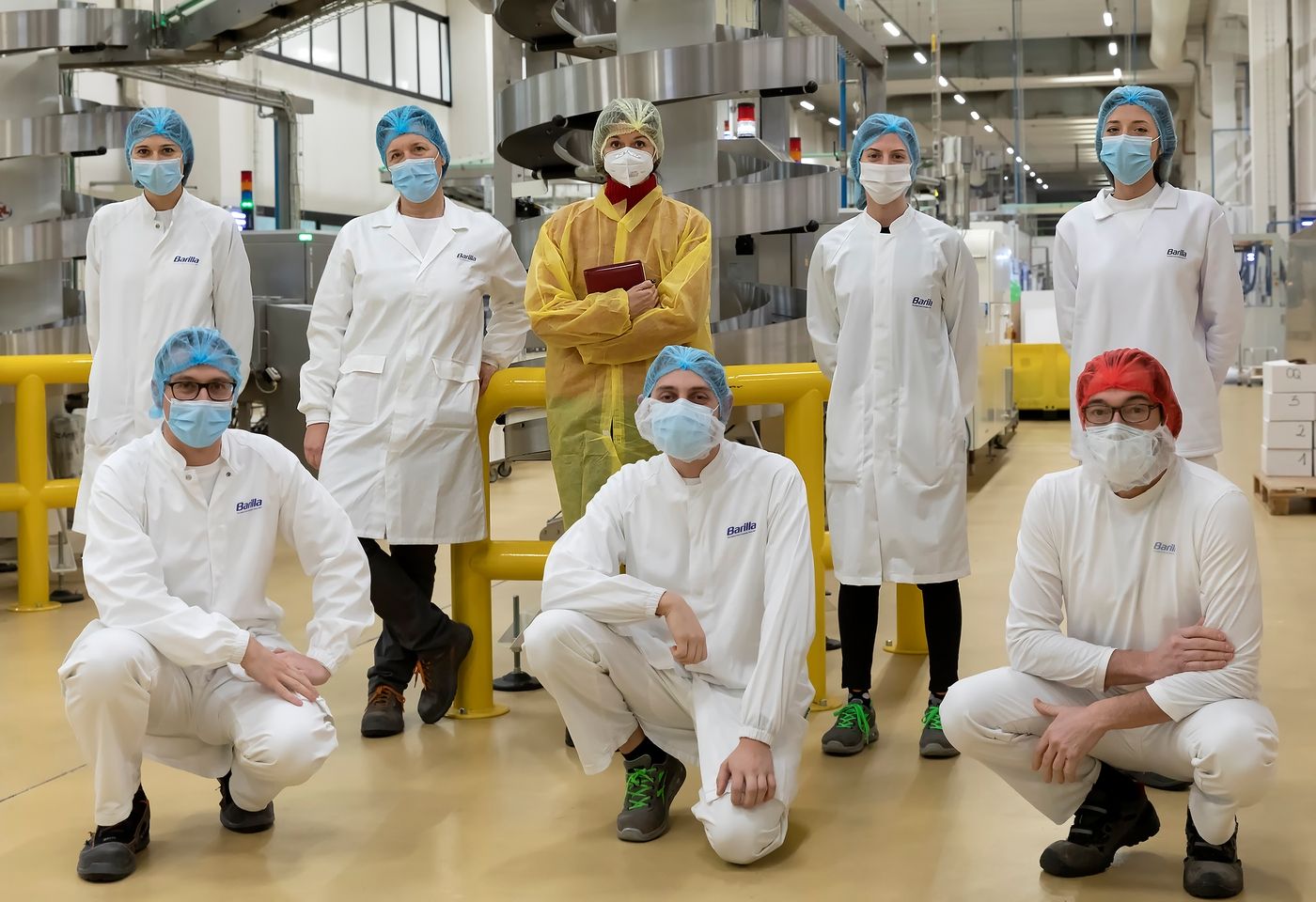 employees inside a Barilla factory